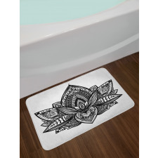 Lotus Flower Tattoo Art Bath Mat