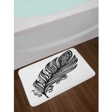 Hippie Style Motif Bath Mat