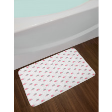 Fluffy Pinkish Hedgehog Bath Mat