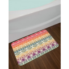 Geometric Zig Zag Lines Bath Mat