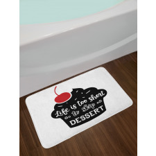 Muffin Silhouette Words Bath Mat