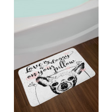 Love Dogs Grungy Bath Mat