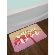 Summer Travel Palm Bath Mat