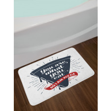 Grunge Pizza Slice Bath Mat