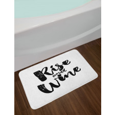 Rise and Wine Words Bath Mat