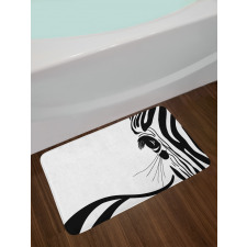 Zebra Stripes Pattern Bath Mat