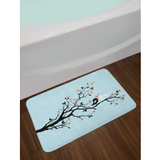 Happy Bird Couple Bath Mat