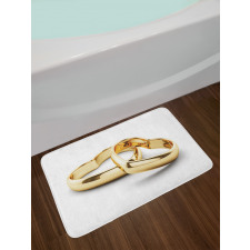 Heart Shaped Rings Bath Mat