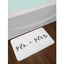 Mr and Mrs Text Bath Mat