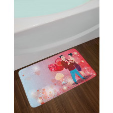 Afro Haired Cupid Bath Mat