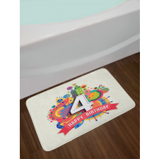 4 Years Old Colorful Bath Mat