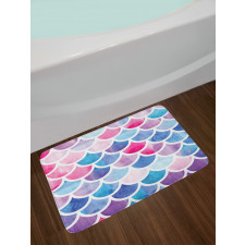 Pastel Mermaid Pattern Bath Mat