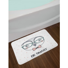 Cartoon Smart Owl Boy Bath Mat