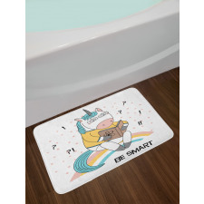 Unicorn Rainbow Physics Bath Mat