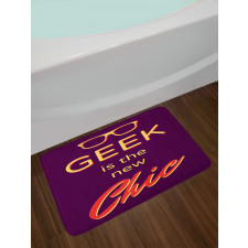 Typography Hipster Words Bath Mat