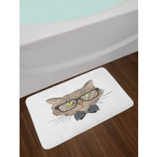 Urban Style Hipster Cat Bath Mat