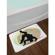 Teenage Dance Head Spin Bath Mat