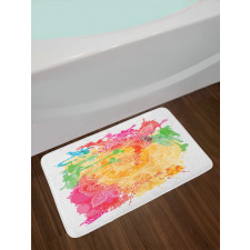 Outline Flower Bath Mat