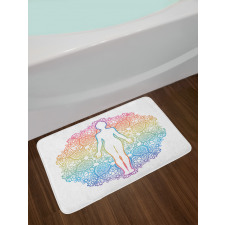 Yoga Outline Bath Mat