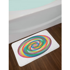 Spiral Rosette Pattern Bath Mat