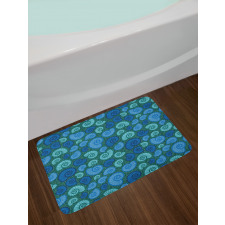 Periwinkle and Vortex Bath Mat