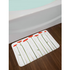 Red Poppies on Spring Bath Mat