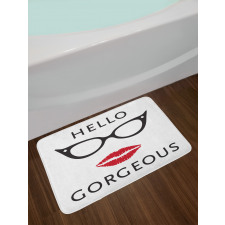 Red Lipstick Bath Mat