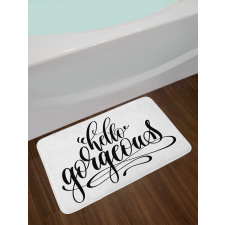 Calligraphy Font Bath Mat