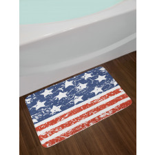 Flag with Grunge Effect Bath Mat