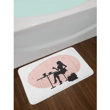 Silhouette Girl Bath Mat