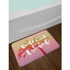 Will Work for Travel Palm Bath Mat