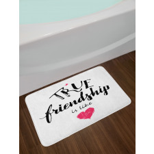 True Friendship and Heart Bath Mat