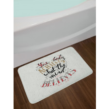 Philosophical Saying Bath Mat