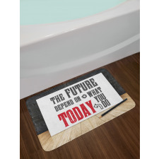 Wise Words Grungy Style Bath Mat