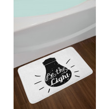 Text on Home Appliance Bath Mat