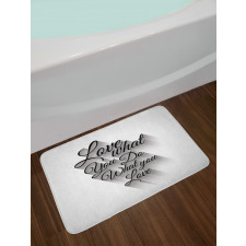 Manuscript Lettering Bath Mat