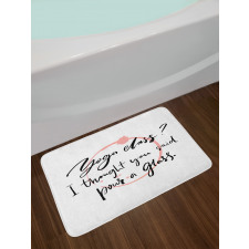 Yoga Class Wine Glass Bath Mat