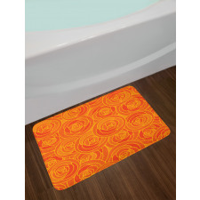 Outline Roses Autumn Bath Mat