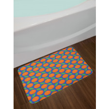 Citrus Fruit Green Leaf Bath Mat