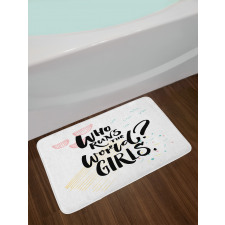 Inspirational Phrase Bath Mat