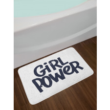 Girl Power Inscription Bath Mat