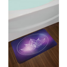 Lotus Flower Space Bath Mat