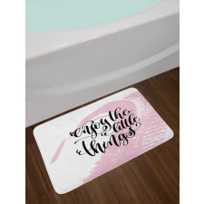 Message with Paint Smear Bath Mat