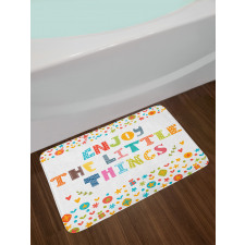 Ornate Colorful Letters Bath Mat