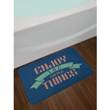 Grungy Positive Message Bath Mat