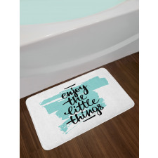 Brush Strokes Inscription Bath Mat