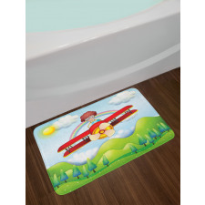 Boy in Sky Sunny Day Bath Mat