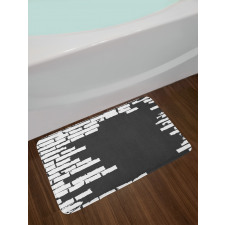 Chalky Stencil Bath Mat