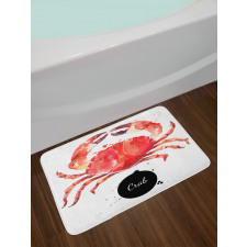 Ink Splatter King Crab Bath Mat