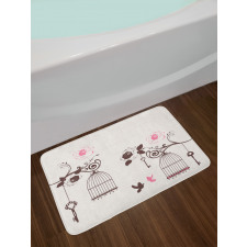 Bird Cages Keys Doves Bath Mat